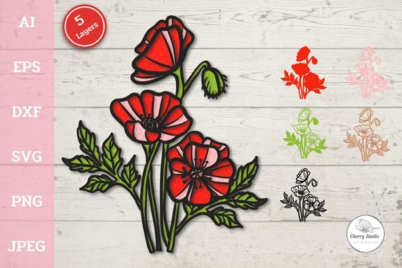 3D Layered Poppy Flowers: A Designer’s Review for SVG Paper Flower Projects