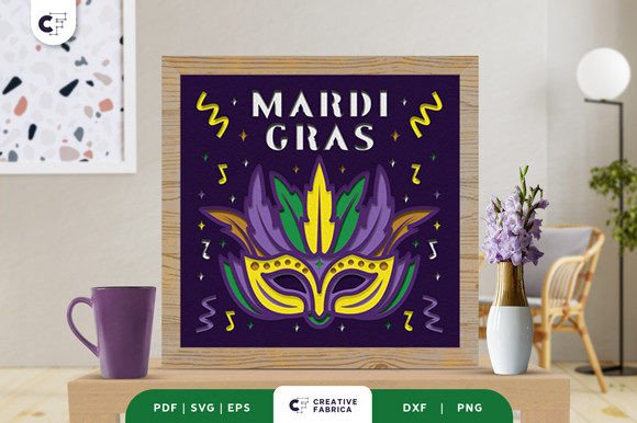 3D SVG Mardi Gras Mask Layered Paper Cut Review