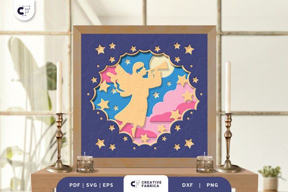 Angel with Trumpet 3D Shadow Box SVG Review