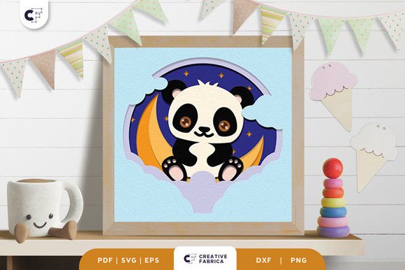 Baby Panda 3D Shadow Box Paper Cut Review