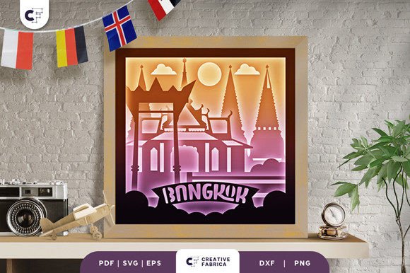 Bangkok Thailand 3D Paper Cutting SVG for Modern Branding & Marketing