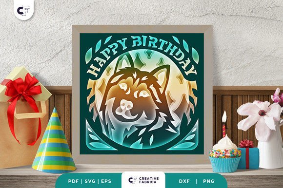 Birthday Husky 3D SVG: A Delightful Dog-Themed Design for Content Publishers