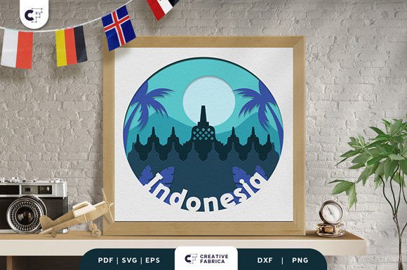 Borobudur Temple 3D Shadow Box SVG: A South East Asian-Inspired Design for Modern Branding