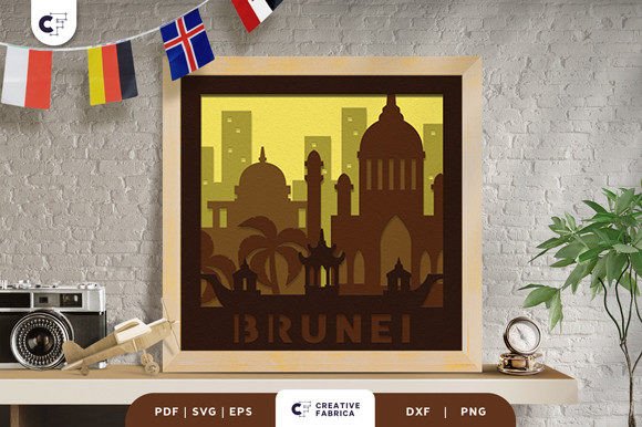 Brunei Landmark 3D SVG: A Bold Design for Country-Themed Visual Content