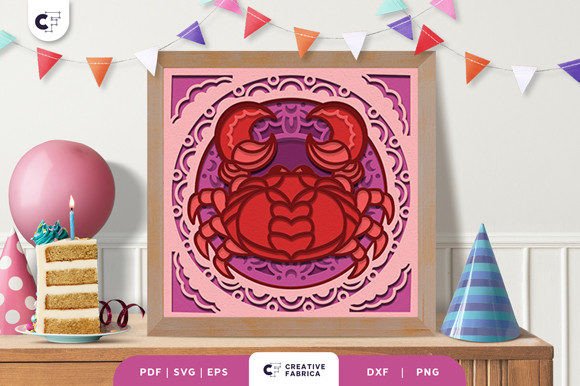 Cancer Zodiac 3D SVG for Birthday Crafts & Digital Products