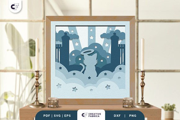 Cat in the Gate of Paradise 3D SVG for Pets