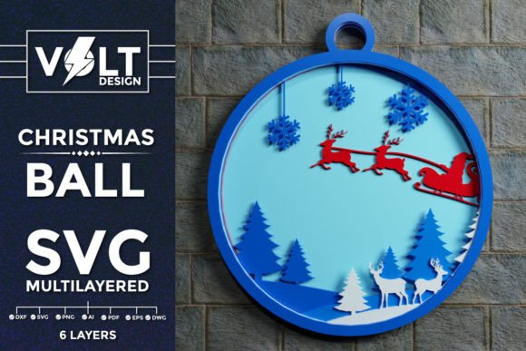 Christmas Background in Ball Multilaye 3D SVG Review for Digital Sellers