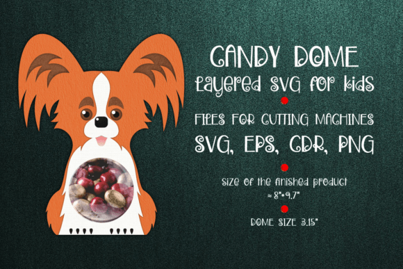 h1Papillon Dog Candy Dome Template: 3D SVG Design for Creative Sellers/h1