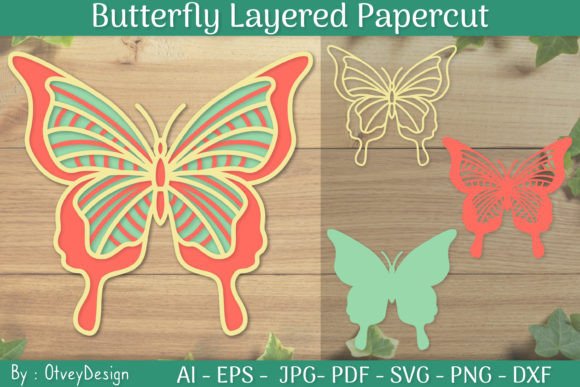 Layered Papercut Butterfly: A 3D SVG Shape That Elevates Editorial Design