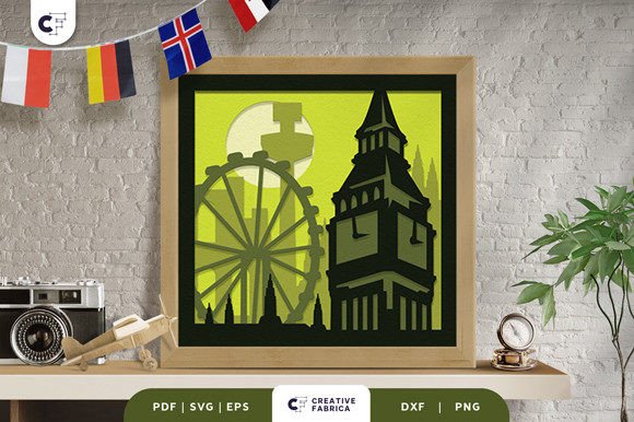 London Big Ben 3D Shadow Box SVG for Crafters & Etsy Sellers