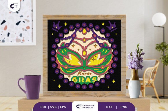 Mardi Gras 3D SVG for Crafters & Handmade Sellers
