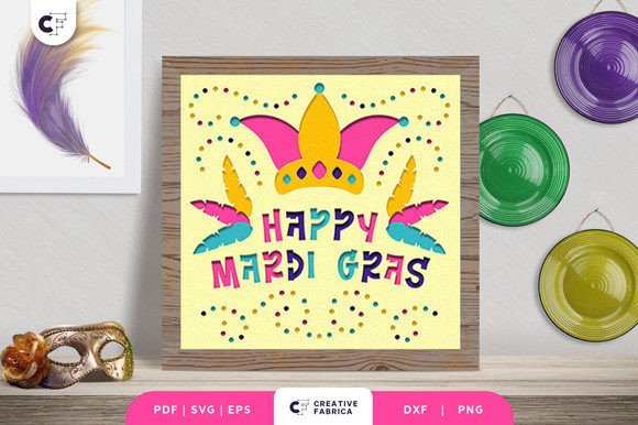 Mardi Gras Carnival 3D SVG: A Festive Design for Bold Visual Projects