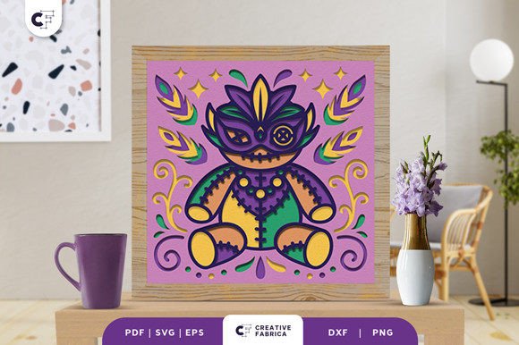 Voodoo Mardi Gras 3D Papercut SVG: A Bold Visual Asset for Seasonal Branding