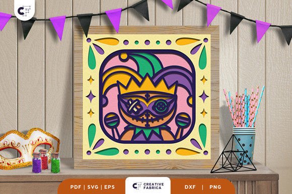 Voodoo Mardi Gras 3D SVG for Festive Craft Projects