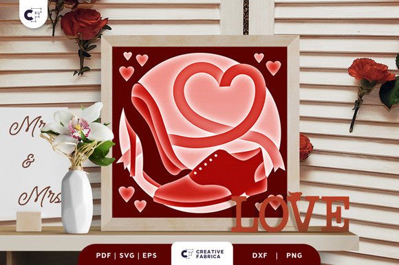 Wedding Shoes with Ribbon 3D Shadow Box Review